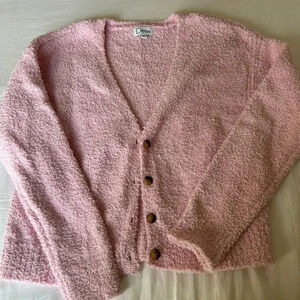 Dittos Bubblegum Pink Popcorn Cardigan - M